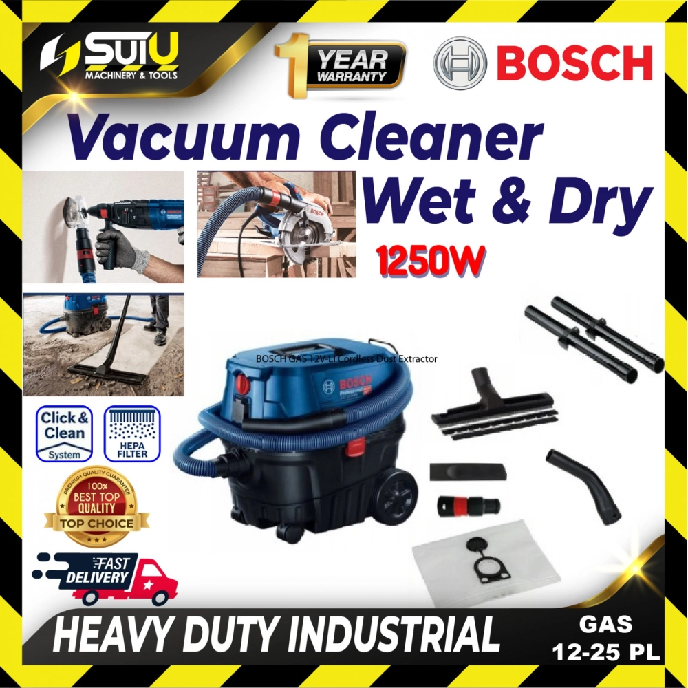 BOSCH GAS12-25PL / GAS 12-25 PL Professional Wet & Dry Vacuum Cleaner / Extractor 1350W