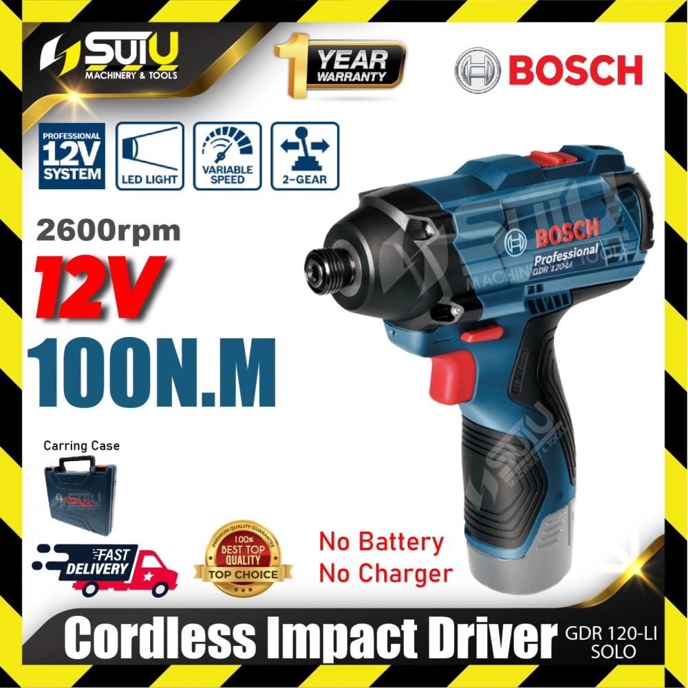BOSCH GDR 120-LI / GDR120-LI Professional Cordless Impact Driver | Bare Machine (SOLO)