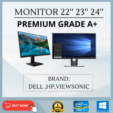 (Refurbished Monitor Grade AAA) HP DELL Monitor 22'' 23'' 24''