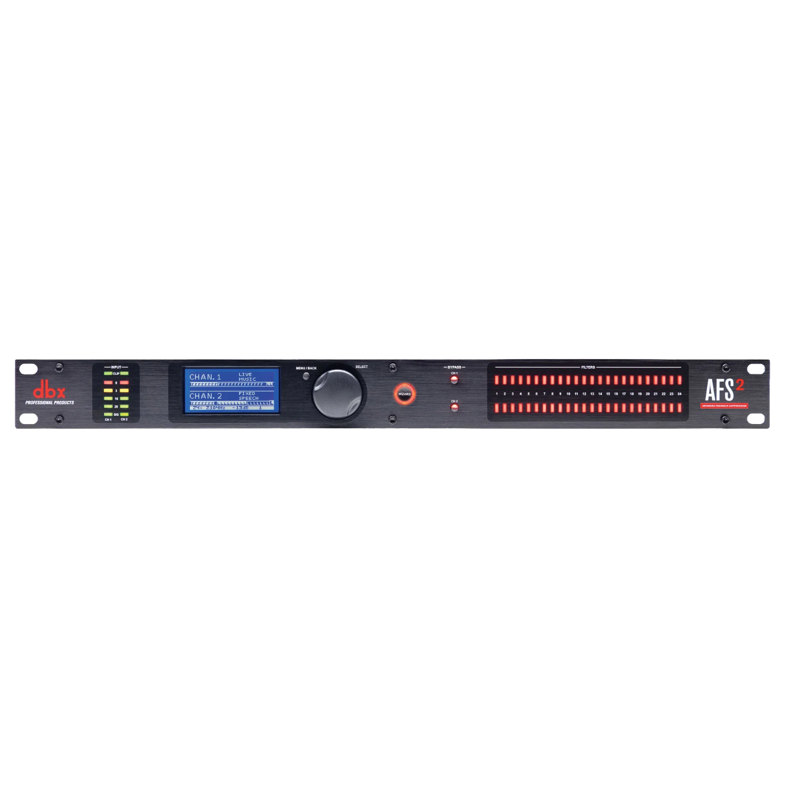 DBX AFS2 Advanced Feedback Suppression庐 Processor with Full LCD Display