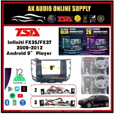 TSA Nissan Infiniti FX35/37 2009 - 2012 Ultra Car 9'' inch Android Player New Model Series QLED /2K Screen 8Core Monitor