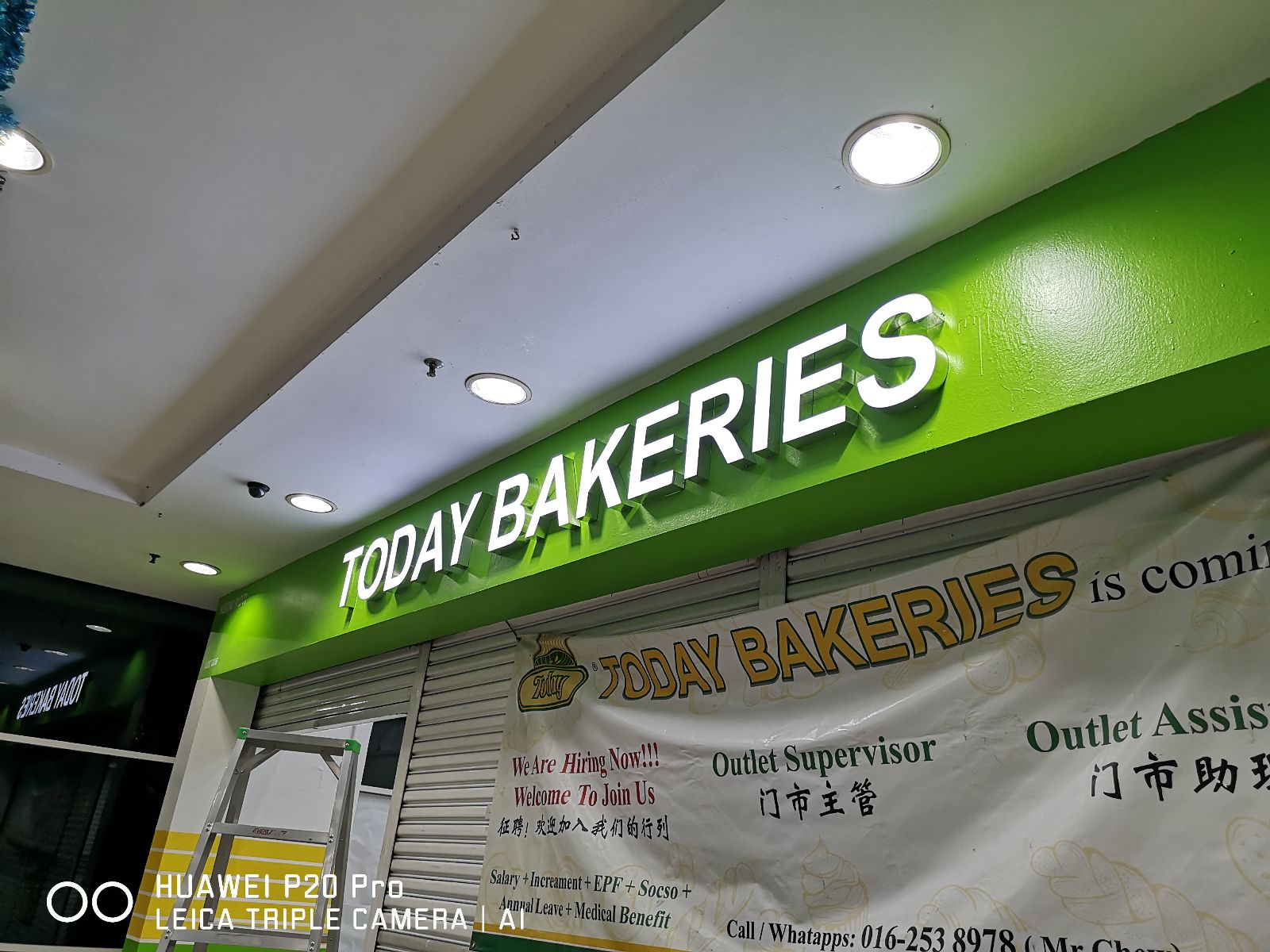 Today Bakeries 3D LED Channel Box Up Frontlit Lettering Signage At ...