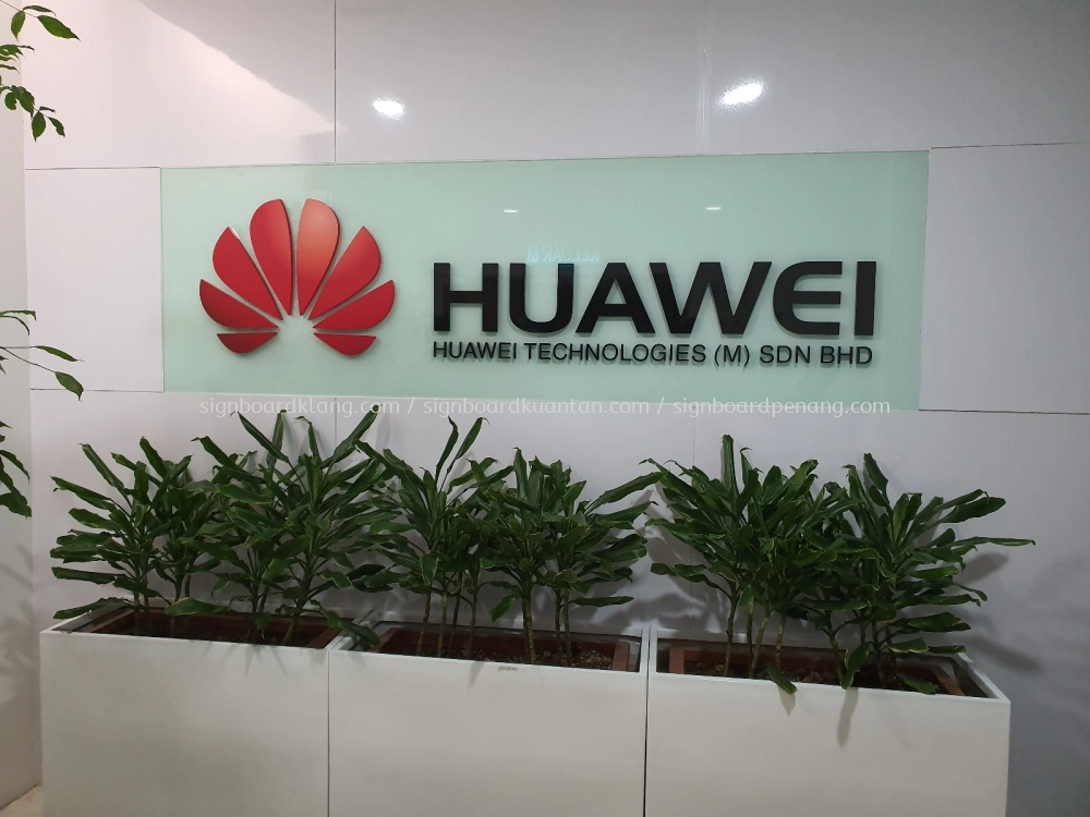 huawei 3d pvc cut out lettering logo indoor signage signboard at klang kuala lumpur shah alam puchong