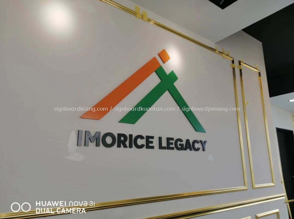imorice legacy company 3d pvc cut out lettering logo indoor signage signboard at klang kuala lumpur shah alam puchong kepong subang 