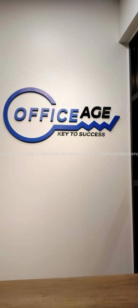 office age pvc 3d lettering logo indoor signage signboard at damansara kepong subang jaya putrajaya 