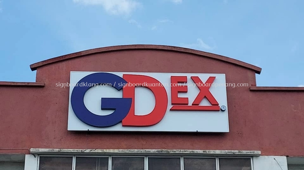 gdex eg box up conceal 3d led frontlit logo signage signboard 