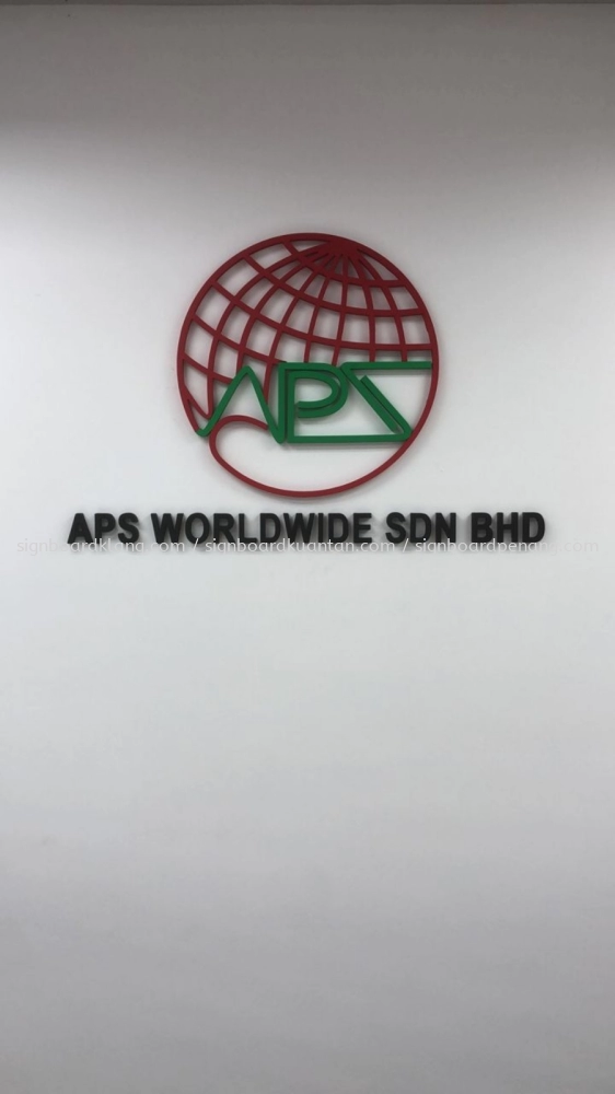 APS Worldwode Indoor PVC Cut Out 3D Lettering Logo Signage Signboard At Shah Alam