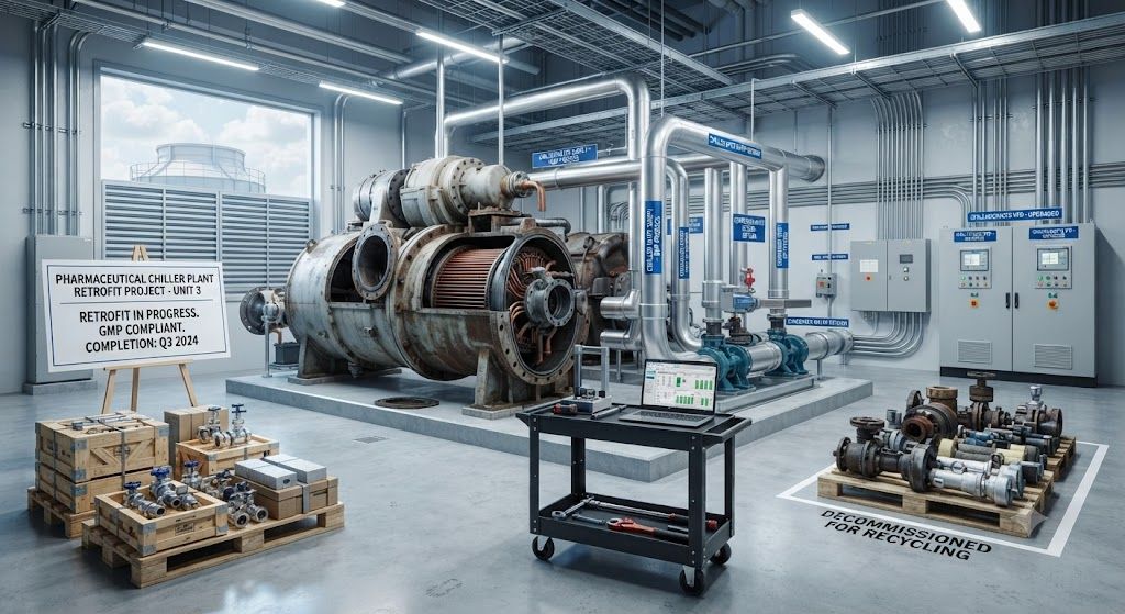 Pharmaceutical chiller plant retrofit services