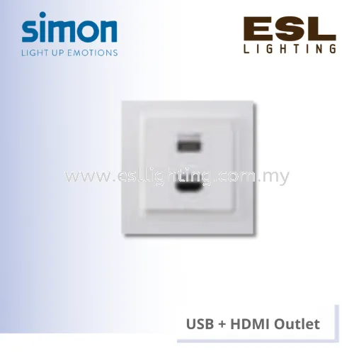 SIMON V5 SERIES USB + HDMI Outlet - V59494