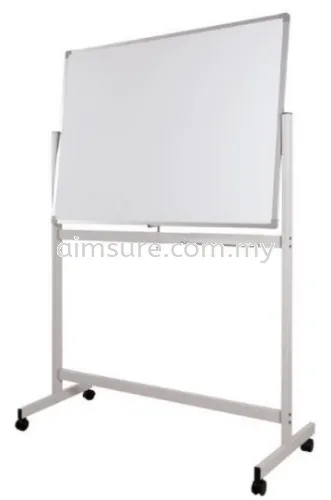 Double sided magnetic whiteboard with mobile stand