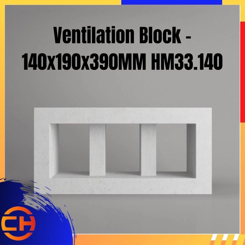 Ventilation Block - 140x190x390MM HM33.140