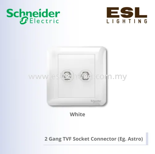 SCHNEIDER Affle Plus 2 Gang TVF Socket Connector (Eg. Astro) - A3G32TVF_WE