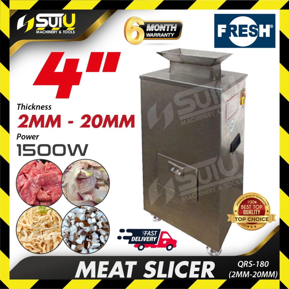 FRESH QRS-180 / QRS180 4" Semi Auto Meat Slicer (2/3/5/8/10/15/20MM)