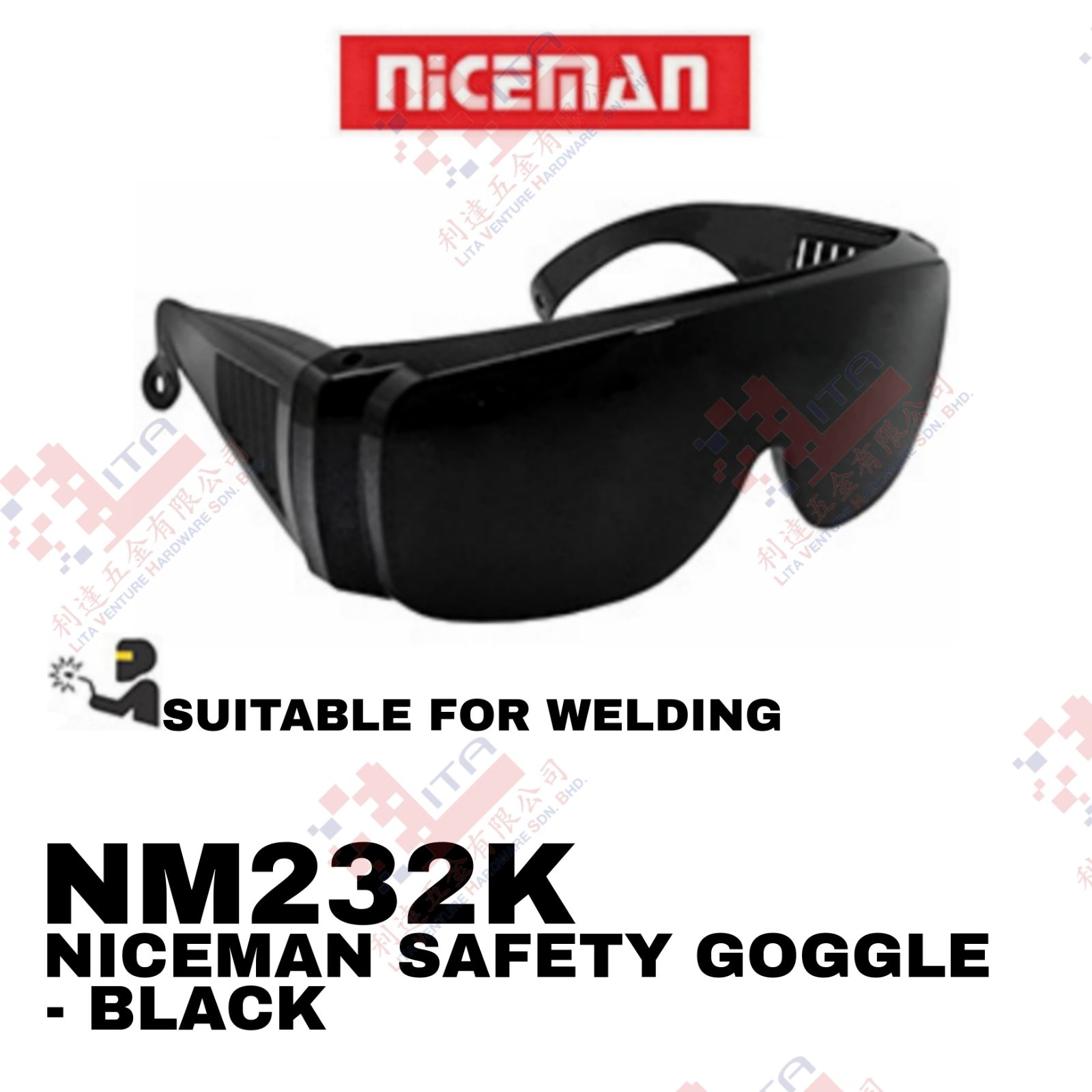 NICEMAN BRAND SAFETY GOOGLE(BLACK) - NM232K