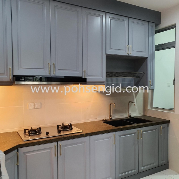 Nyatoh Spray Paint Kitchen Cabinet #PPAM SERULING #PUTRAJAYA Kitchen Seremban, Negeri Sembilan (NS), Malaysia Renovation, Service, Interior Design, Supplier, Supply | Poh Seng Furniture & Interior Design