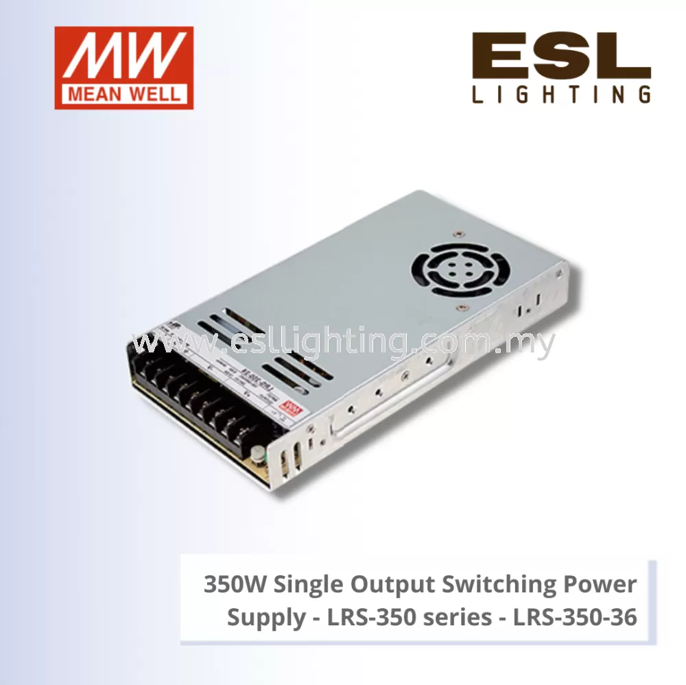 MEANWELL 350W SINGLE OUTPUT SWITCHING POWER SUPPLY - LRS-350 SERIES - LRS-350-36