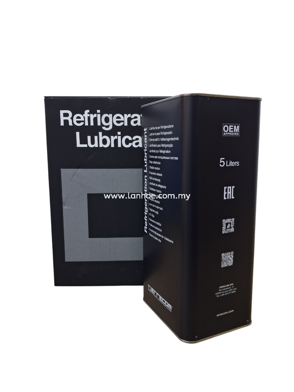 ERRECOM LR-POE 32-5LT X 5 LITRE METAL TANK POLYOLESTER LUBRICANT OIL