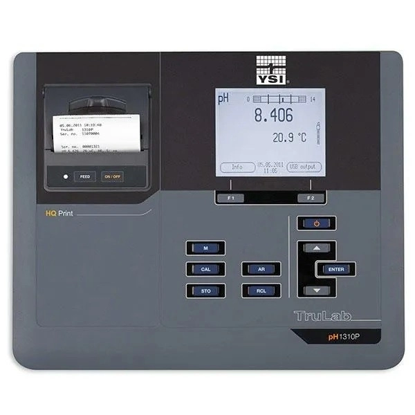YSI TruLab pH 1310P Single Channel pH and mV (ORP) Benchtop Instrument with Integrated Printer
