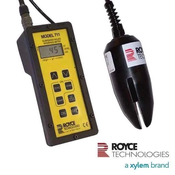 YSI Royce Model 711 Portable Suspended Solids Analyzer  711 Portable TSS/ILA Handheld Meter with 71 Sensor 25FT Cable & Bag