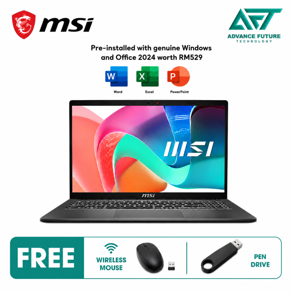 MSI Modern 15 F1MG-1258MY 15.6'' FHD Laptop Platinum Gray ( Intel Core 5 120U ,16GB, 512GB SSD, Intel, W11, H&S 2024&M365 )