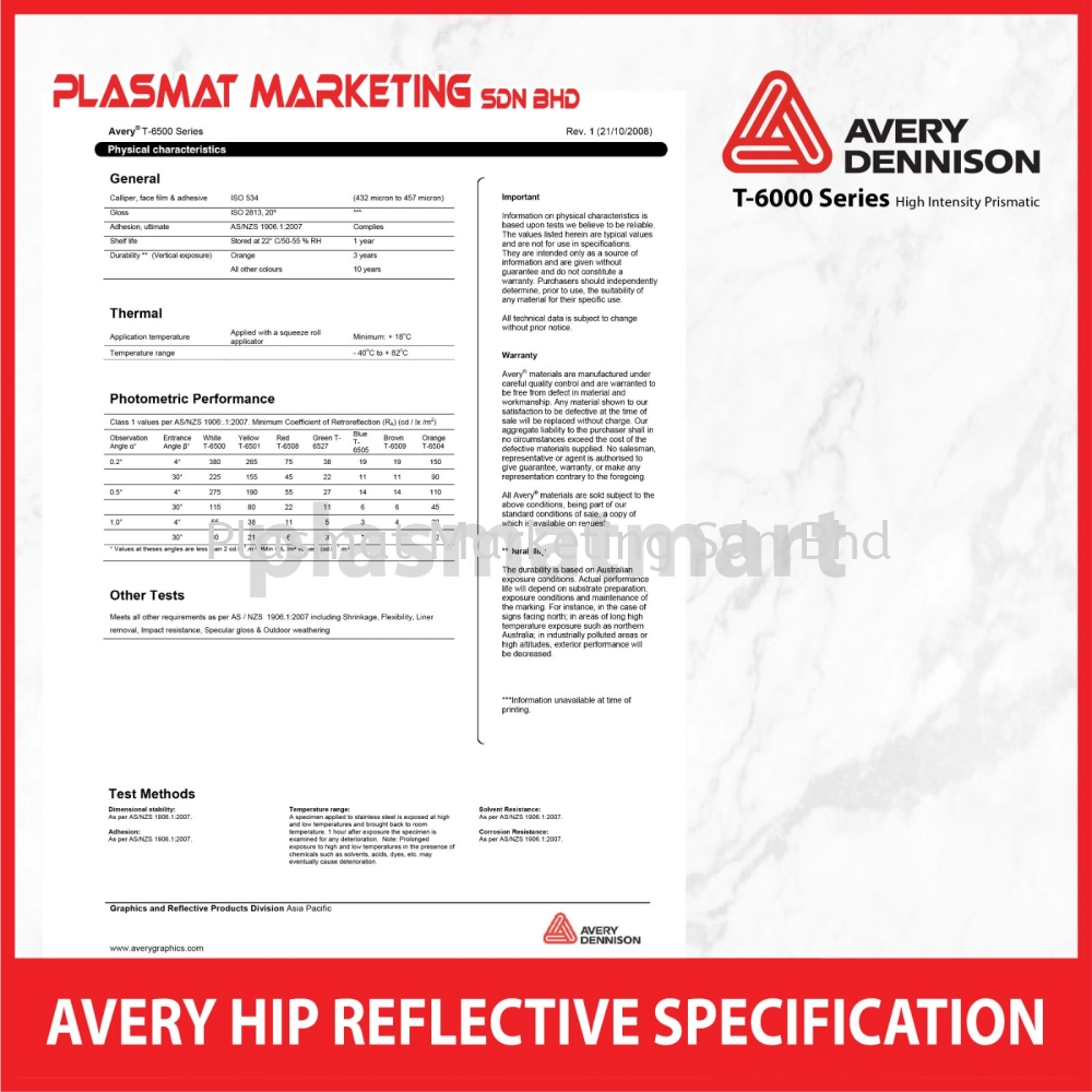 AVERY HIP REFLECTIVE STICKER (JKR APPROVED) WHOLESALE PRODUCTS AVERY ...