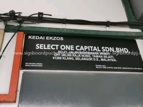 Select One Capital ACP Signage Signboard At Klang Selangor 
