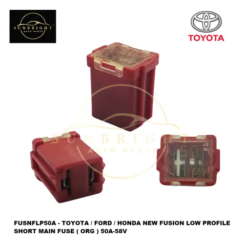 FUSNFLP50A - TOYOTA / FORD / HONDA NEW FUSION LOW PROFILE SHORT MAIN FUSE ( ORG ) 50A-58V