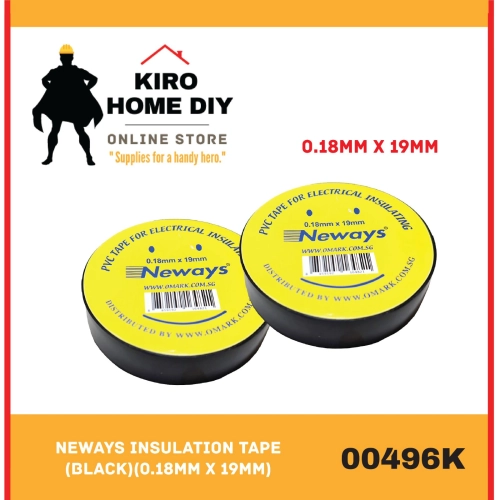 NEWAYS Insulation Tape (Black)(0.18mm x 19mm) - 00496K