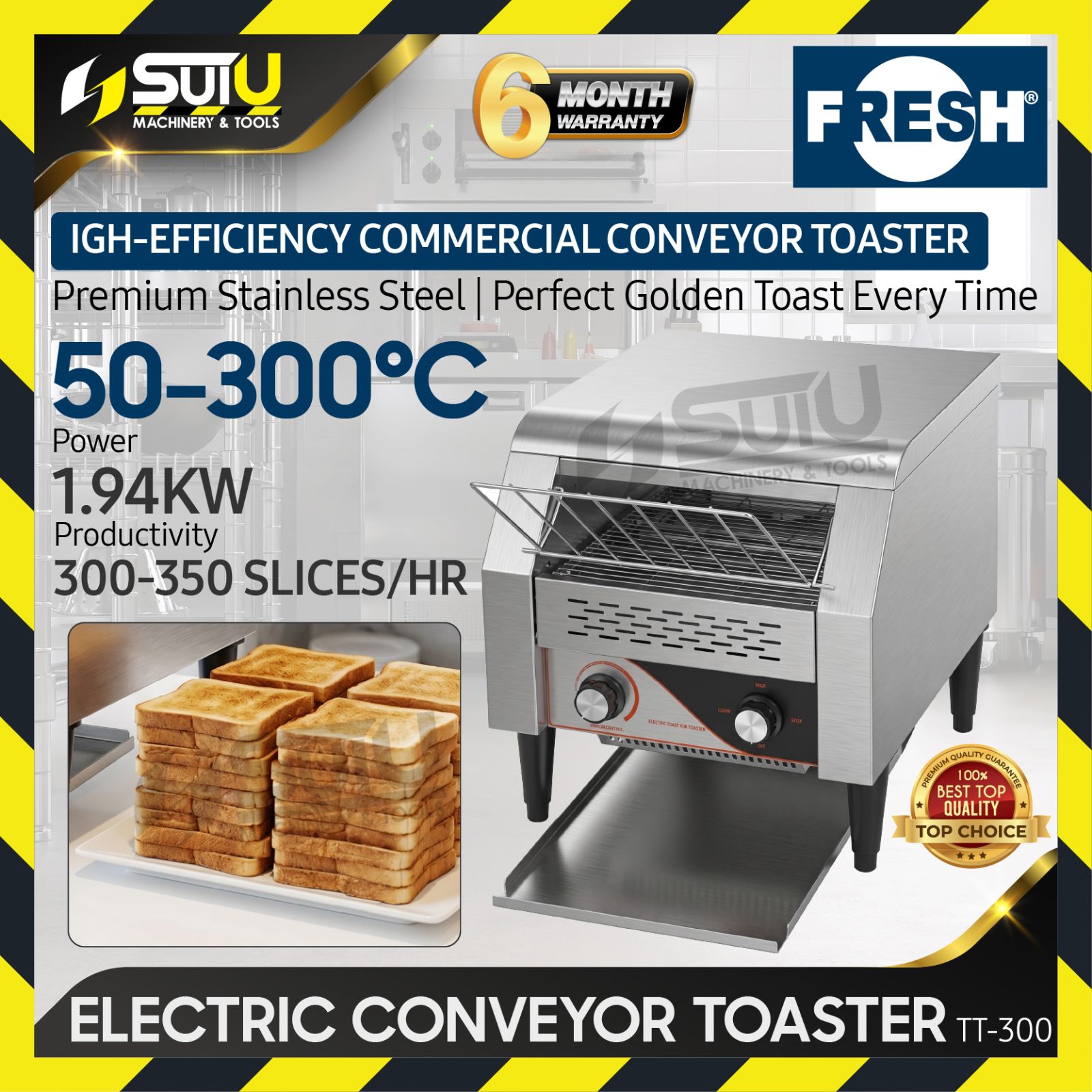 FRESH TT300 / TT-300 Electric Conveyor Toaster 1.94kW