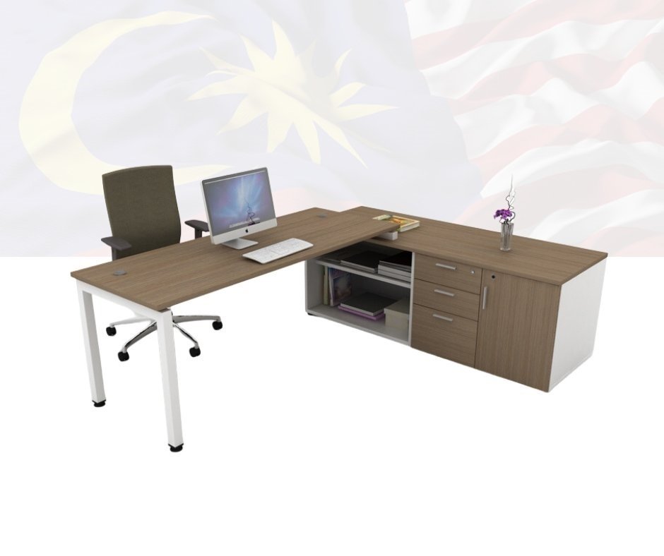 SOSM/USB WRITING 5' TABLE WITH U-LEG & SIDE CABINET (RM 1,190.00/SET)