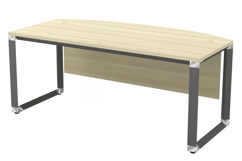 IPOWB 180A Curve-Front Executive Table With Wooden Front Panel｜Office Table Shah Alam