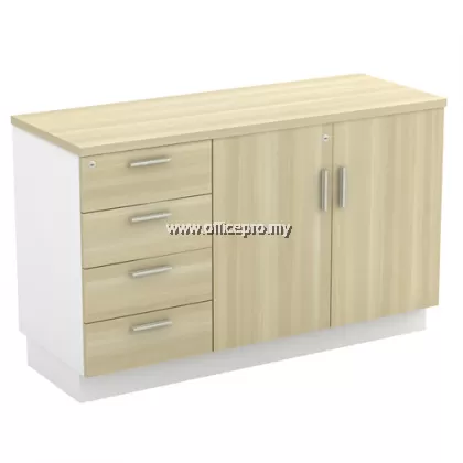 IPB-YOP/YDP 7124 Low Cabinet + Fixed Pedestal 4 Drawer Klang