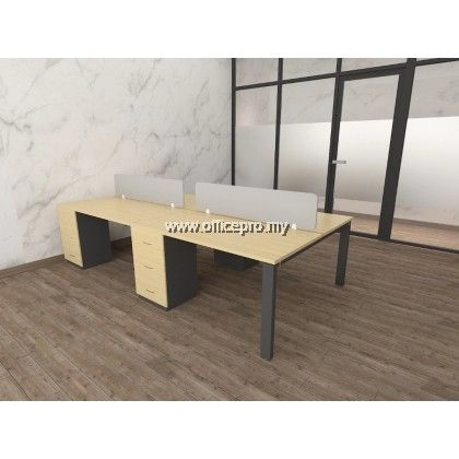 IP-DS22-4 Workstation Office Cluster Of 4 Seater | Office Cubicle | Office Partition Bukit Tinggi