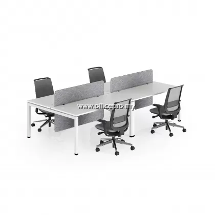 IPA-02 Office Workstation Table Cluster Of 4 Seater | Office Cubicle | Office Partition Bukit Tinggi  A Series