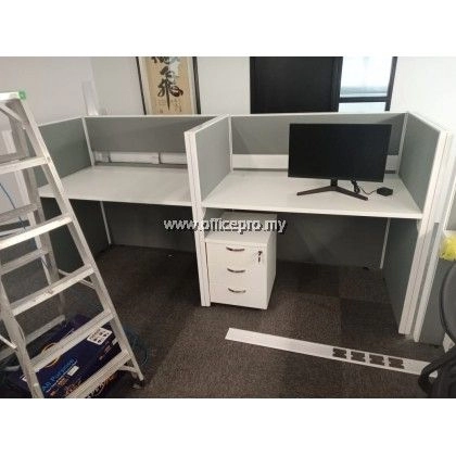 Office Furniture Taman Puchong Intan Office Workstation Table Cluster Of 2 Seater | Office Cubicle | Office Partition