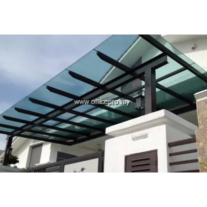 10.38mm Laminated/IR Glass With Pergola Stand | Glass Contractor Puchong