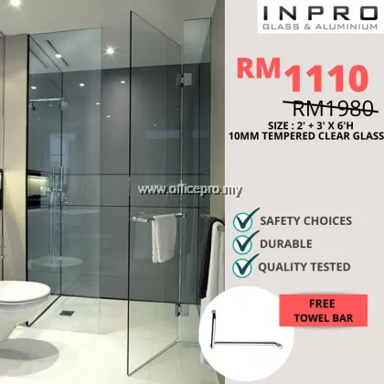 IPSS-2 Shower Screen Set With 10mm Tempered Glass | Glass Contractor Sunway
