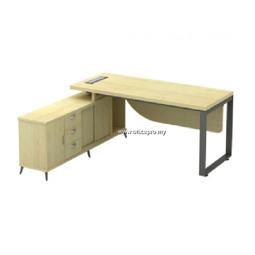 Q-SLWE 2203 Director Table C/W Side Cabinet | Office Table Putra Perdana