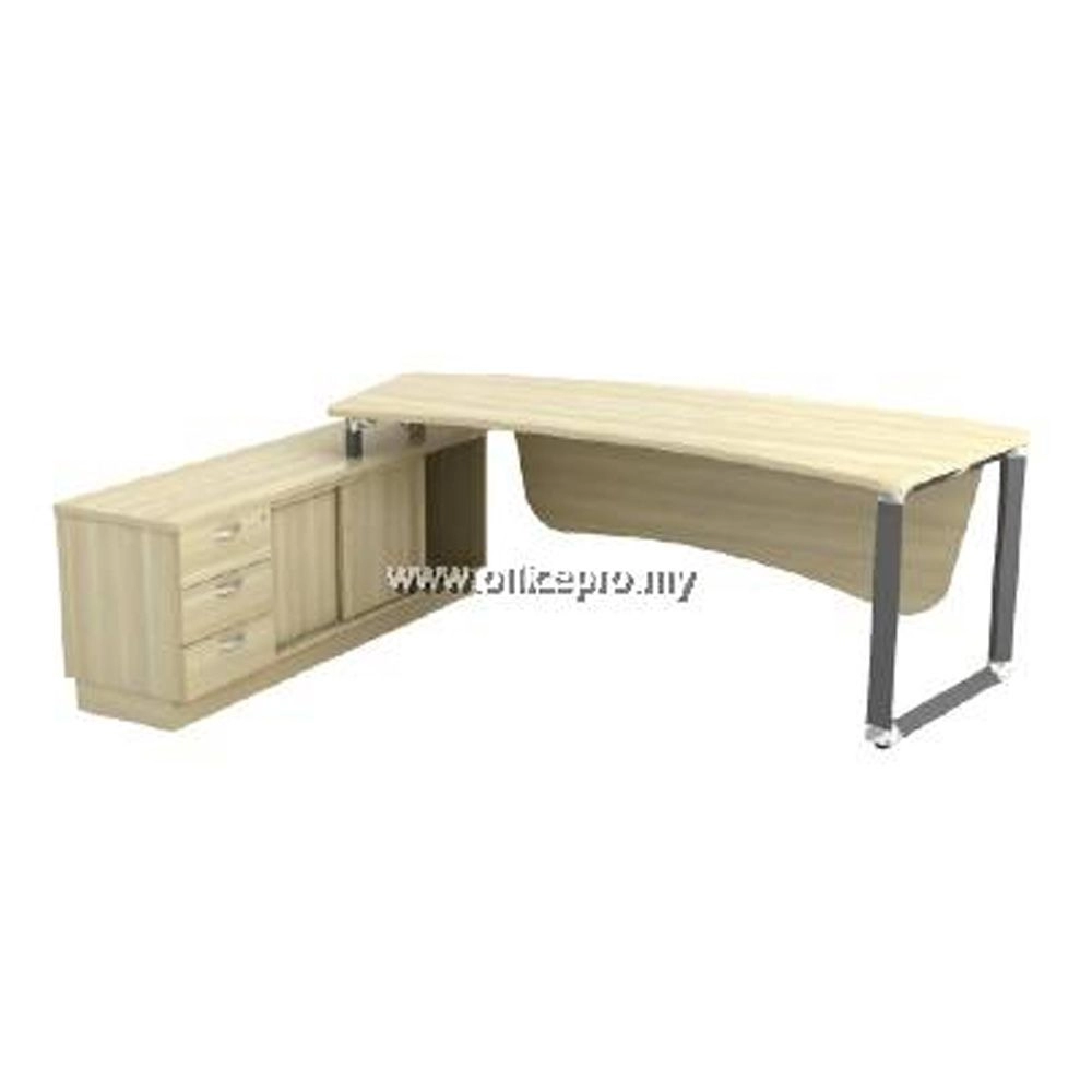 IPQ-OX 2463 Director Table With Side Cabinet 3D I Office Table Putra Perdana