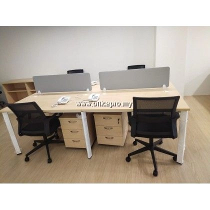 Office Furniture Petaling Jaya Office Workstation Table Cluster Of 4 Seater | Office Cubicle | Office Partition