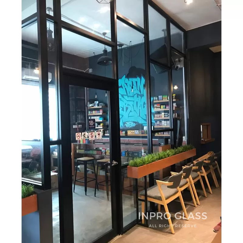 Shopfront Aluminium Frame Glass Office Partition | Glass Panel Wall Klang