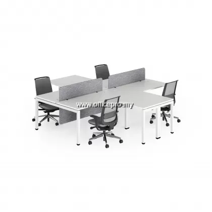 IPA-04 Office Workstation Table Cluster Of 4 Seater | Office Cubicle | Office Partition Bukit Tinggi A Series