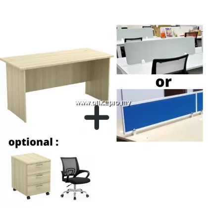 Workstation Office Cluster Of 2 Seater | Office Panel | Office Divider | Ex Series Set (Square Design) | Office Cubicle | Office Partition Malaysia