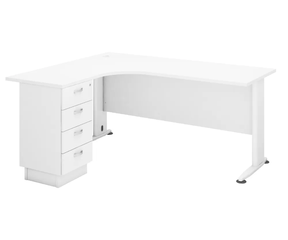 5ft Office Table | Executive Table L-Shape With Fixed Pedestal 4 Drawer IPHL-4D