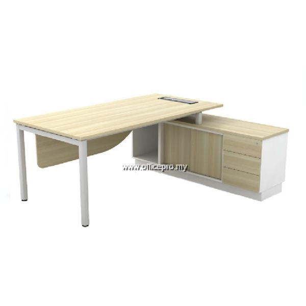 IPB-SWE 2163 Office Director Table C/W Side Cabinet 3D | Office Table | Meja Pengarah | 办公桌子 KULAI | BATU PAHAT | JOHOR BAHRU (JB) | SEGAMAT | TANGKAK | PAGOH