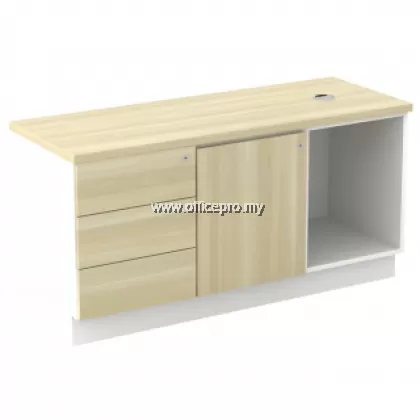 IPB-YR/LP 1236 Open Shelf + Swinging Door + Fixed Pedestal 3Drawer Kota Damansara