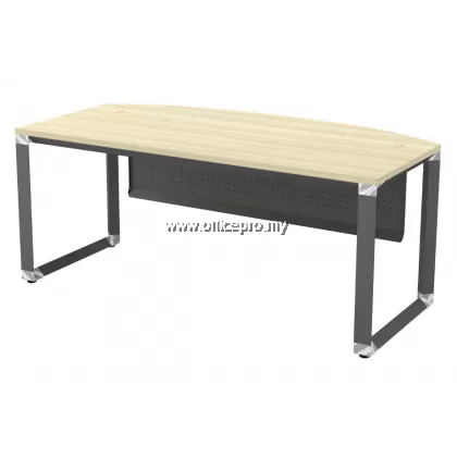 IPOMB 180A Curve-Front Executive Table With Metal Front Panel｜Office Table Shah Alam