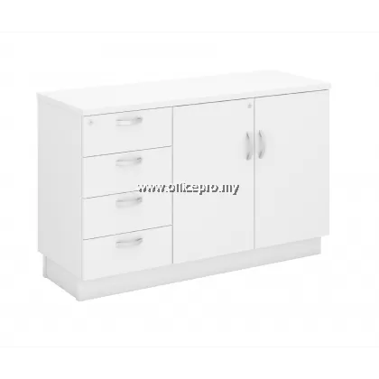 HQ-YOP/YDP 7124 Low Cabinet + Fixed Pedestal 4 Drawer Klang
