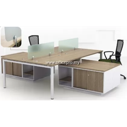 IPWT4-11 Workstation Office Cluster Of 4 Seater | Office Cubicle | Office Partition Bukit Tinggi