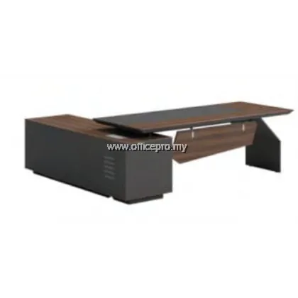 IPPDT-04 Director Table L Profuse Director Table With Side Cabinet | Office Table Putra Perdana